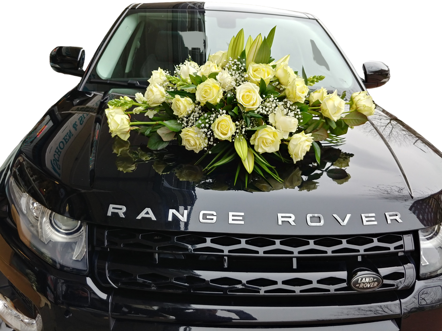 Echte bloemen auto versiering